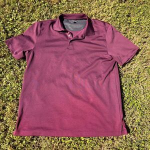 Van-heusen Men's Burgundy and Purple Polo-shirts